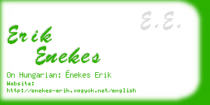 erik enekes business card