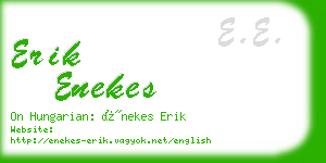 erik enekes business card